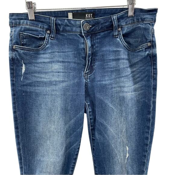 Kut from the Kloth Donna Ankle Skinny Lightly Distressed Jeans Size 10 Boho - Picture 3 of 11